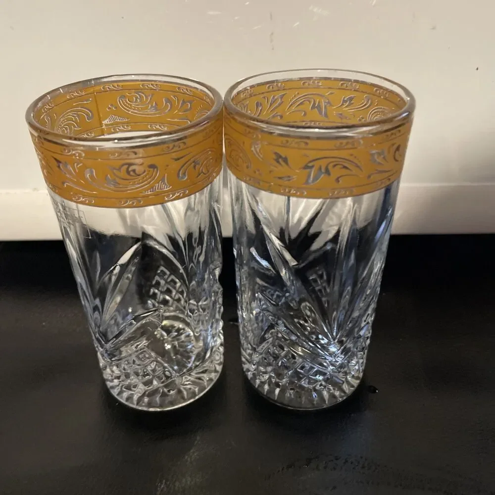 Vintage Studio Crystal By Studio Silversmiths Barware 3 peice Set‎